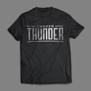 Awaken Thunder Tee - Black/Metallic Silver